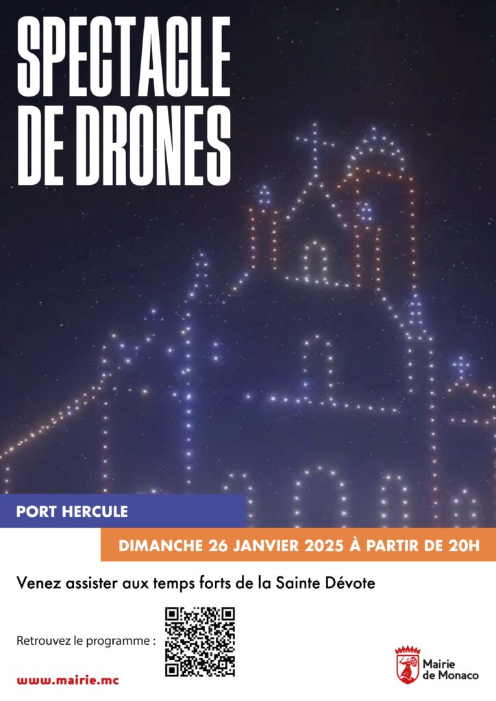 Affiche Mairie de Monaco Spectacle de drones