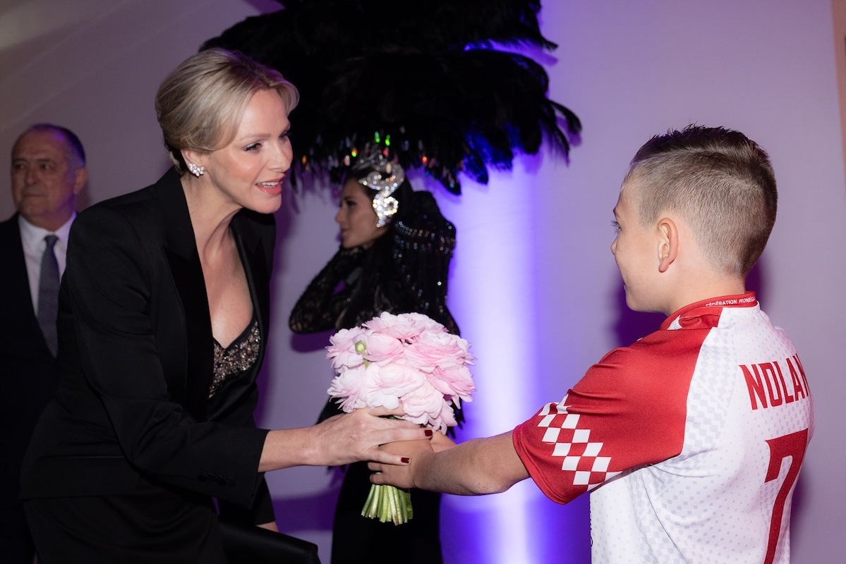 Princess Charlene looks stunning alongside Antoine Dupont at World