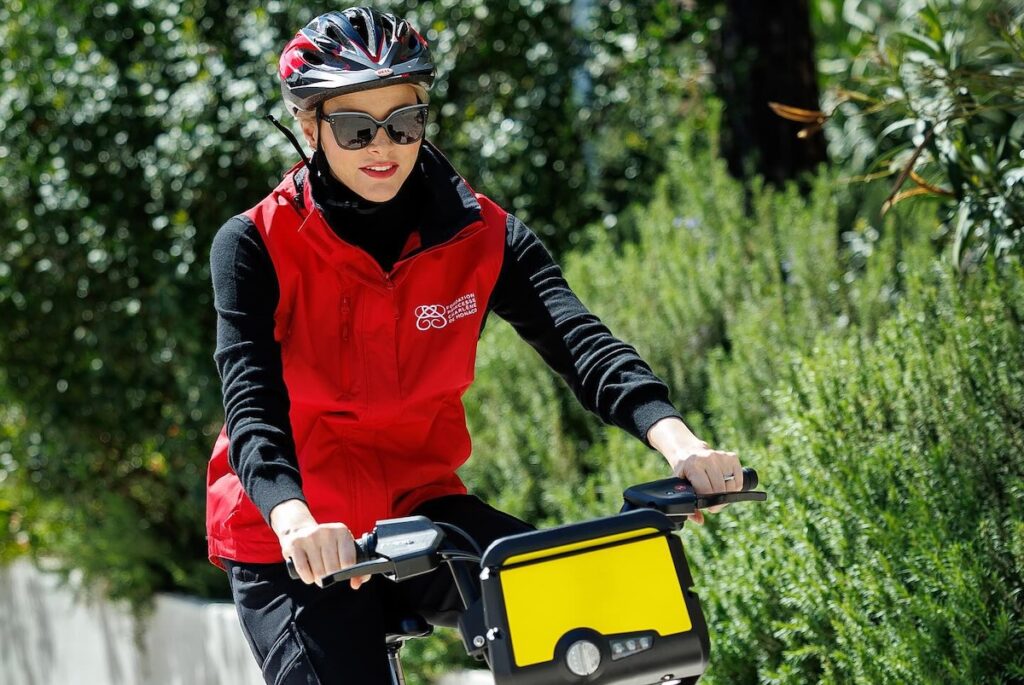 princesse charlene on bike